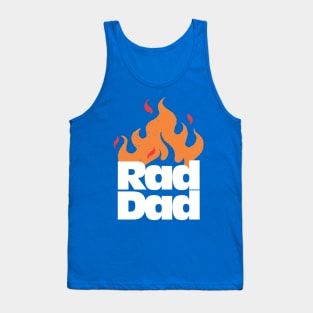 Rad Dad x Retro Vintage 80s Style Fire Graphic Tank Top